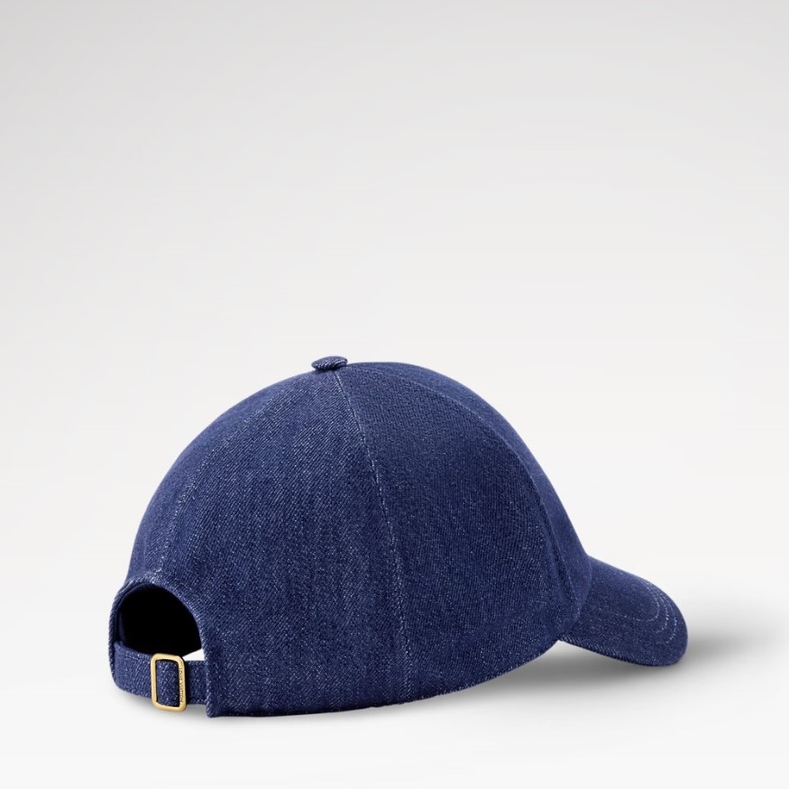 L0vis Vvtt0n LV Script Cap Denim Blue For Women M5449M