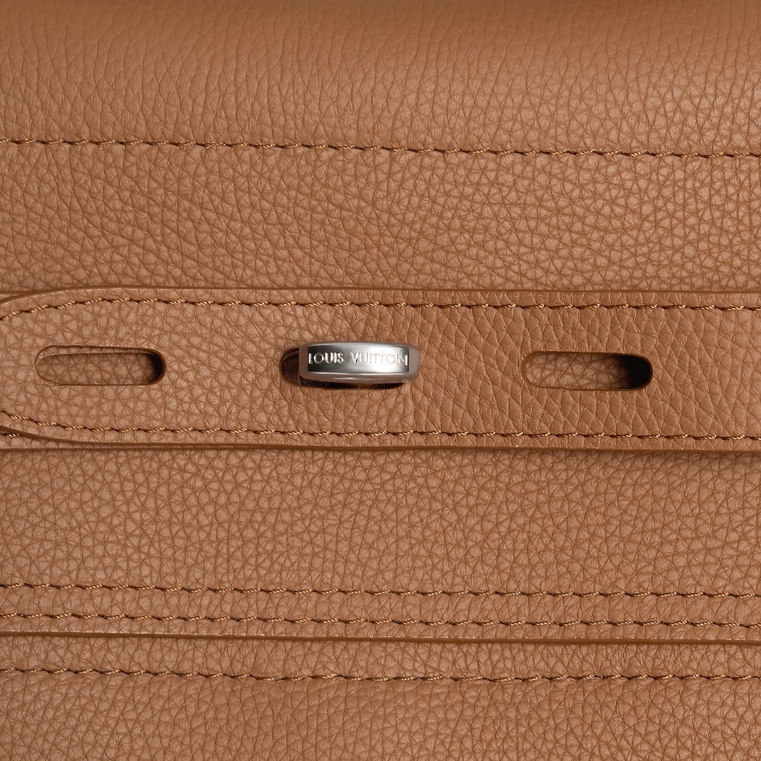 L0vis Vvtt0n Steamer 30 Top Handle Bag 12.6in/ 32cm Tan Silver Hardware For Men M26758