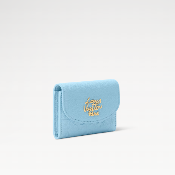 L0vis Vvtt0n Rosalie Coin Purse Grape Blue For Women 4.3in/11cm M27480