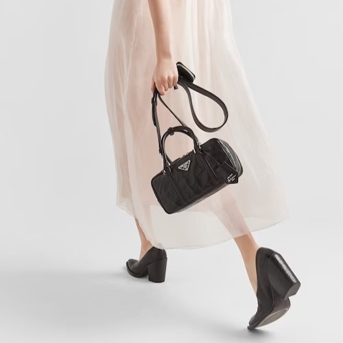 [True-to-ORIGINAL] Pra*a Antique Nappa Multi-Pocket Top-Handle Bag Black For Women 9.5in/24cm 1BB098-UVL-F0002-V-T2O