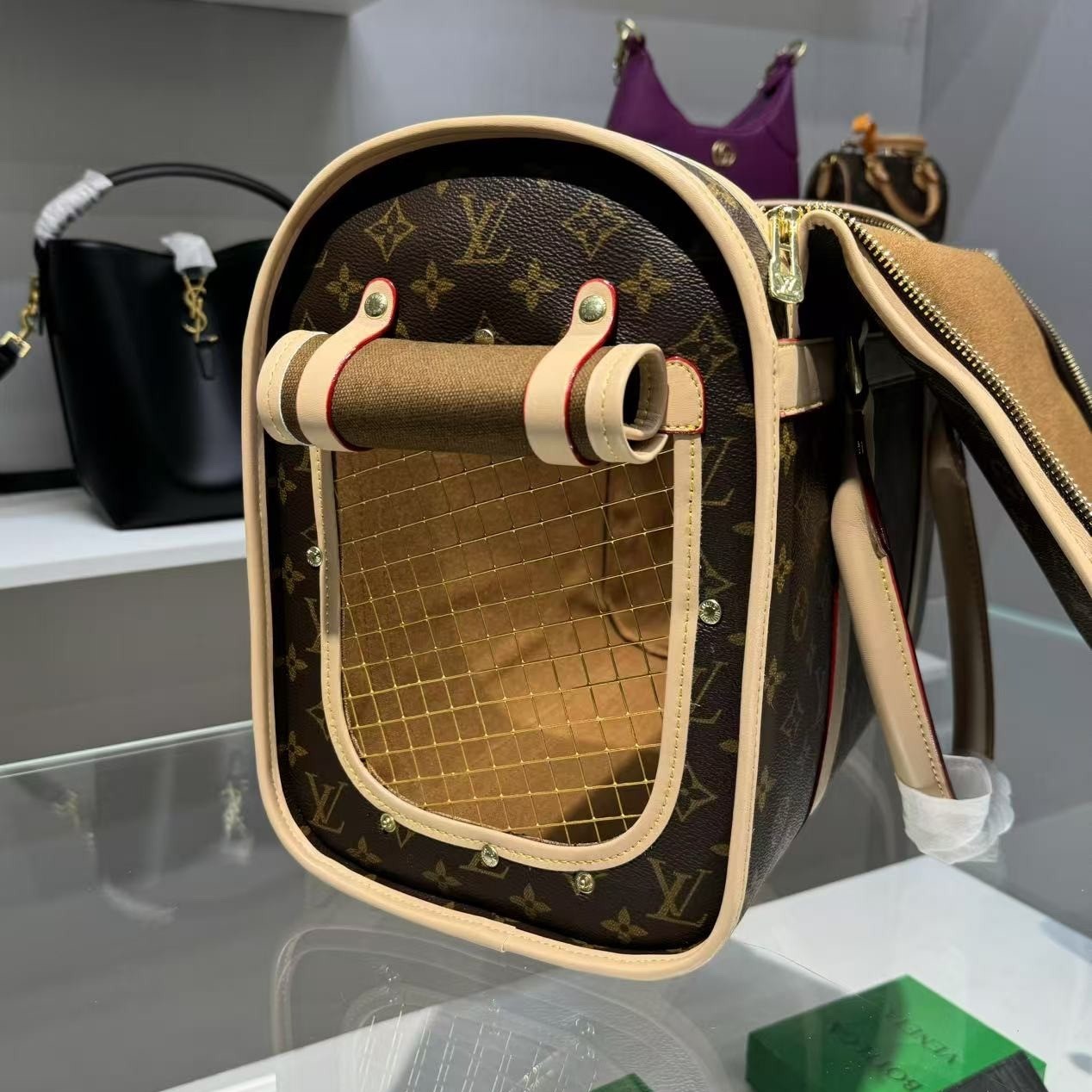 L0vis Vvtt0n Dog Carrier 40 Bag Brown 17,3in/44cm M45662