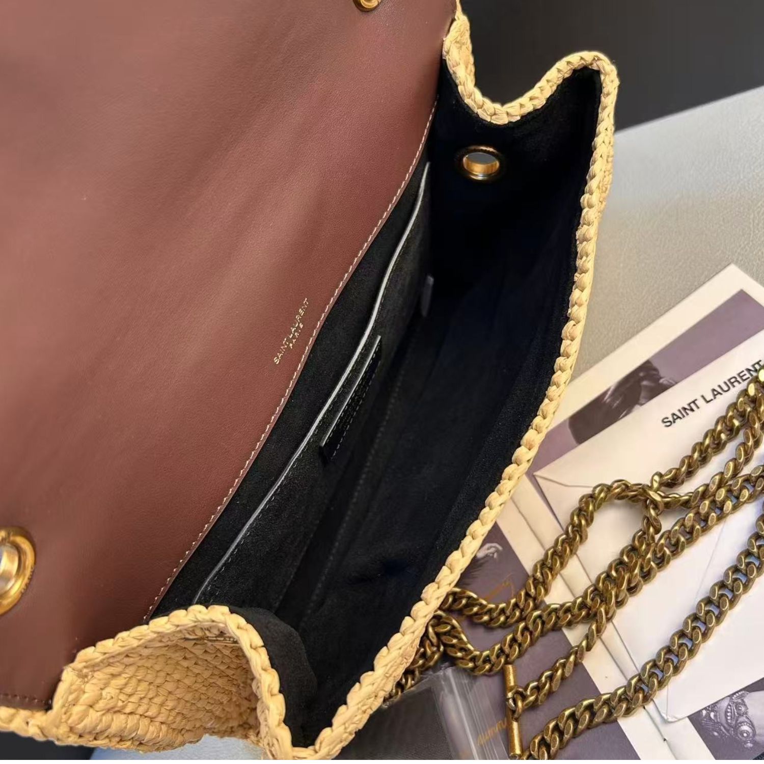 Sa1nt Lau*nt Niki Medium Chain Bag Yellow For Women, Women’s Bags 11in/28cm Y51