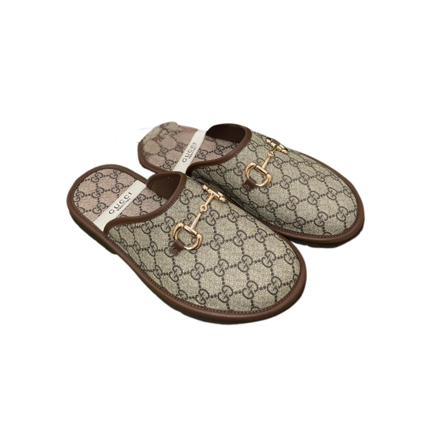 Gvc*1 Men’s GG Slipper With Horsebit Gray For Men GG Shoes ‎694249