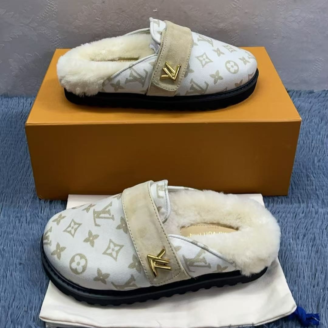 L0vis Vvtt0n LV Cosy Flat Comfort Clog White For Women 1ADD6V