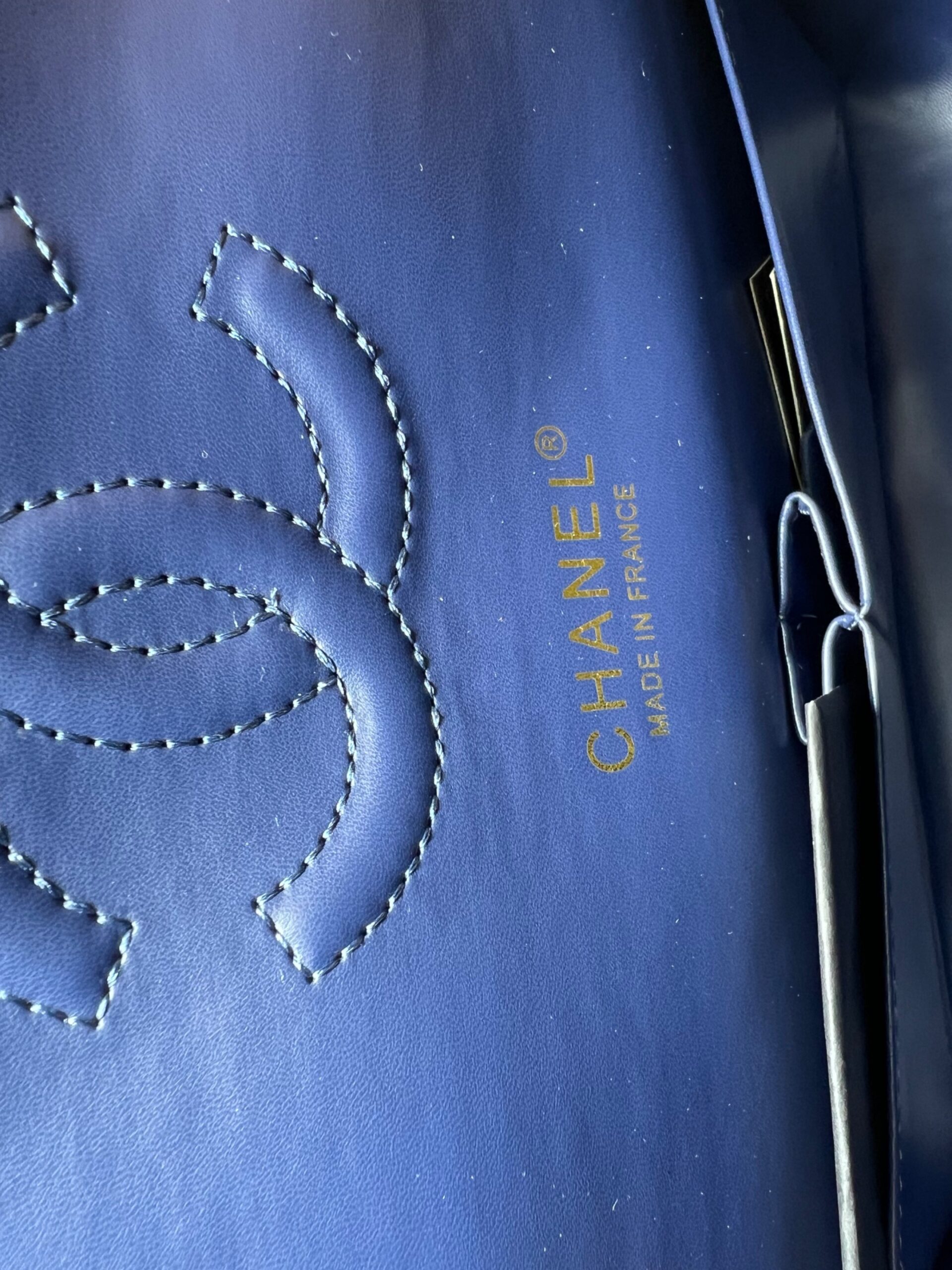 Ch**el Classic HandBag Blue For Women 9.9in/25.5cm A01112