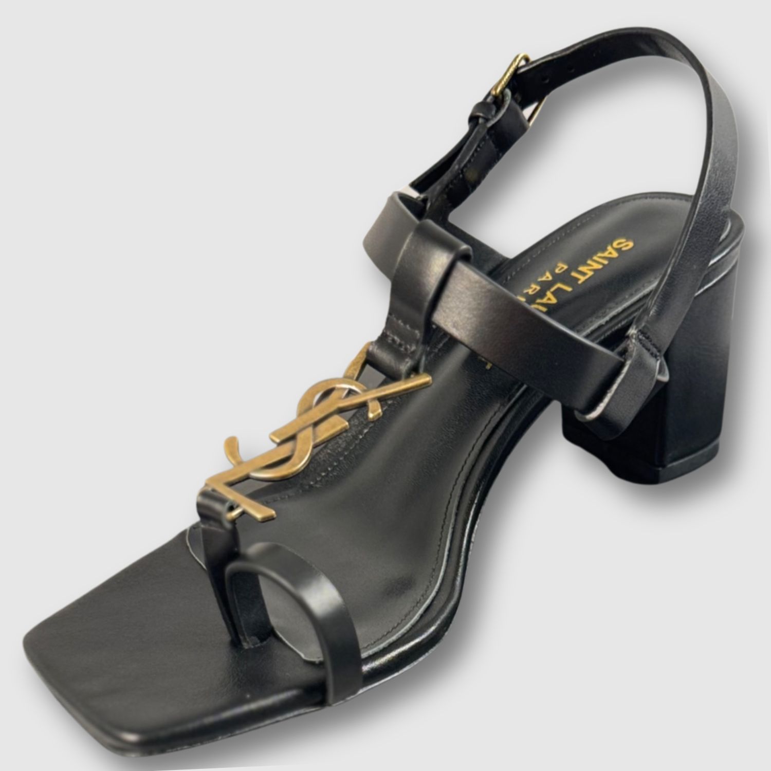 Sa1nt Lau*nt Women’s Cassandra Heeled Sandals Black For Women Y51 658198DWETT1000