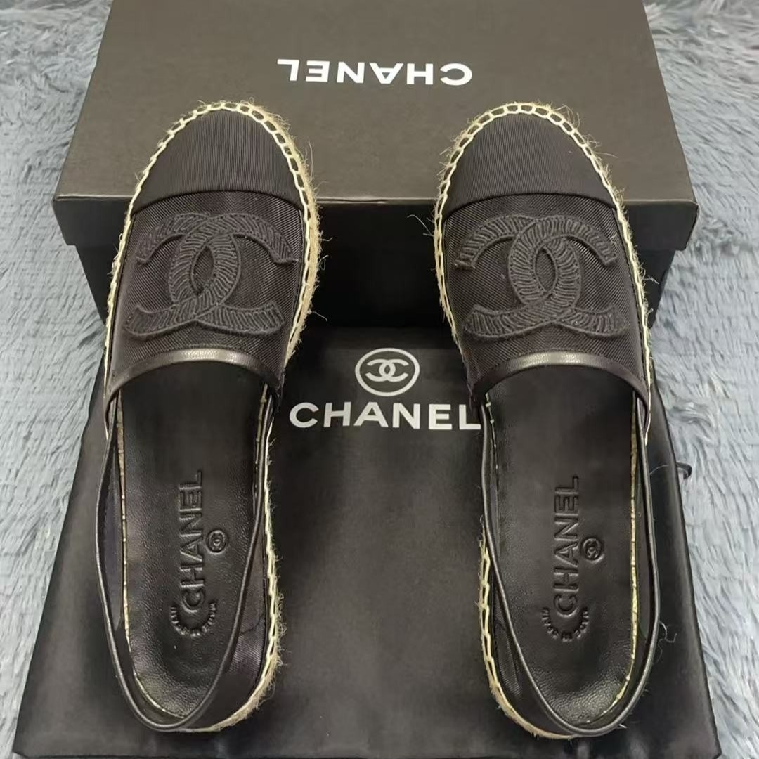 Ch**el Espadrilles Black For Women, Women’s Shoes G29762