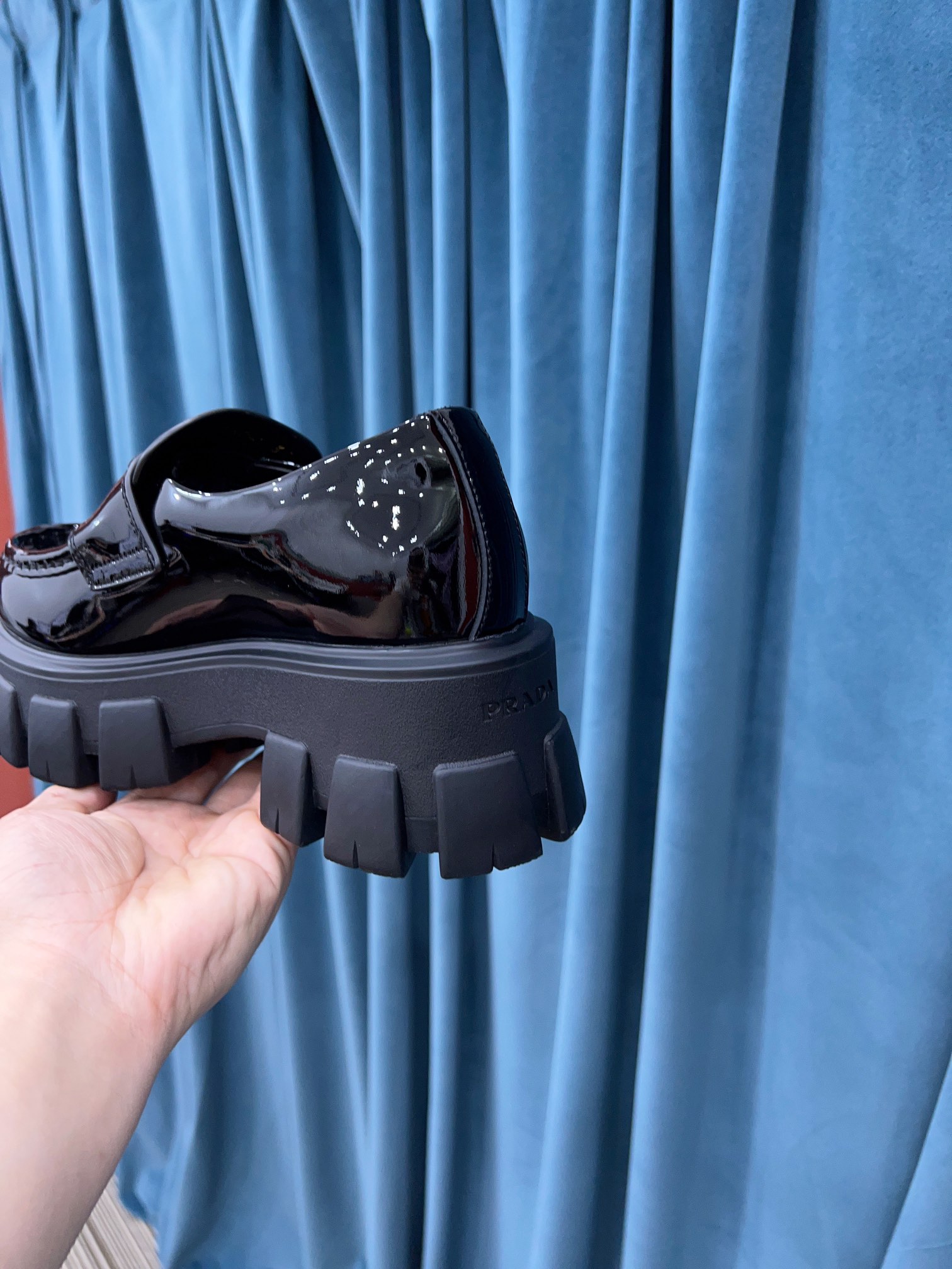 Pra*a Monolith Brushed Loafers Black For Women 2.4in/60mm PRD