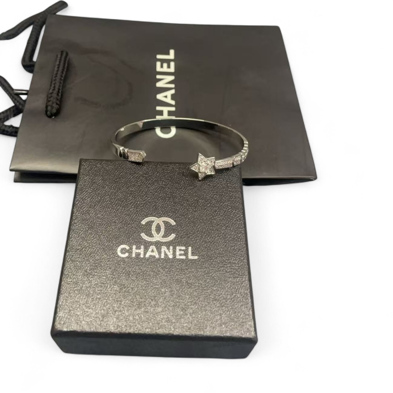 Comète Chevron Bracelet White Gold For Women