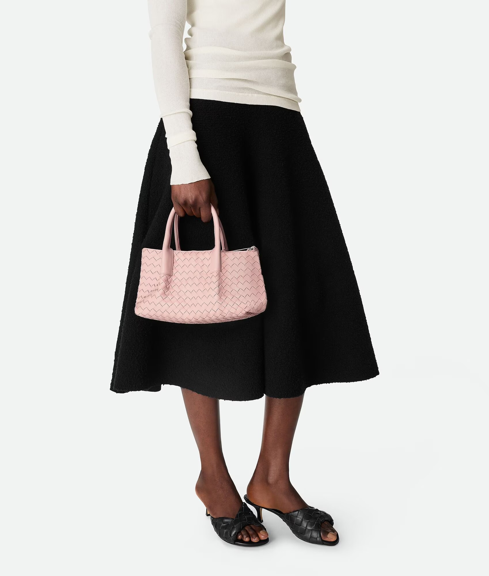 [True-to-ORIGINAL] B0tt*ga Ven*ta Small Pinacoteca Rose For Women 24cm/9.4in – 819004V5AG16873