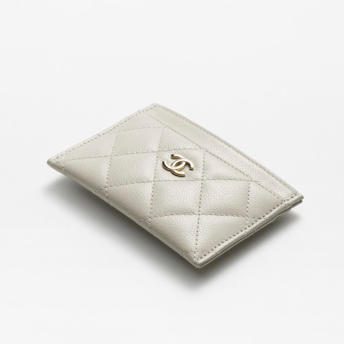 Ch**el Classic Card Holder Light Grey For Women 4.4in/11.2cm AP0213 B10583 NW786