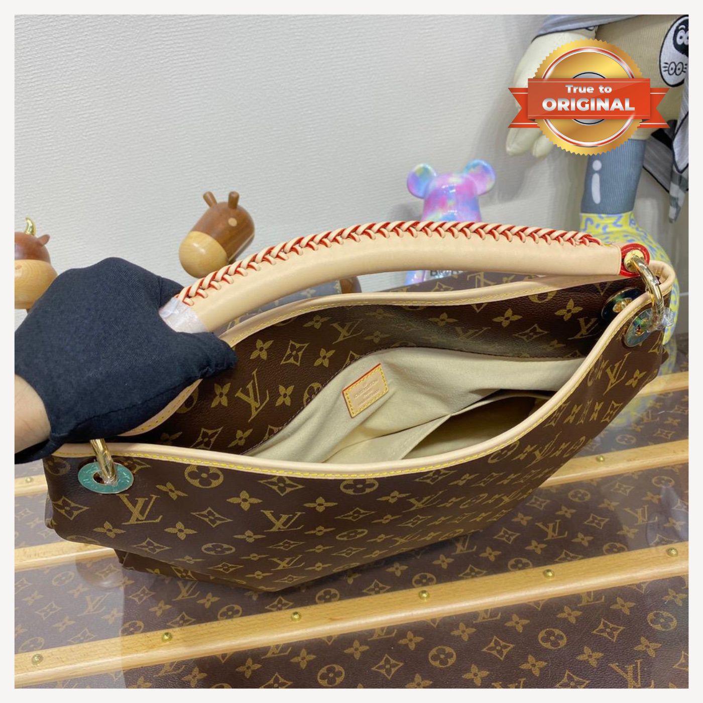 [True-to-ORIGINAL] L0vis Vvtt0n Artsy MM Monogram Canvas Brown For Women 16.1in/41cm LV M44869