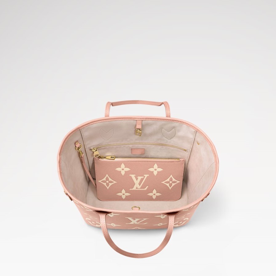 L0vis Vvtt0n Neverfull MM Monogram Empreinte Pink For Women 12.2in/31cm M46329