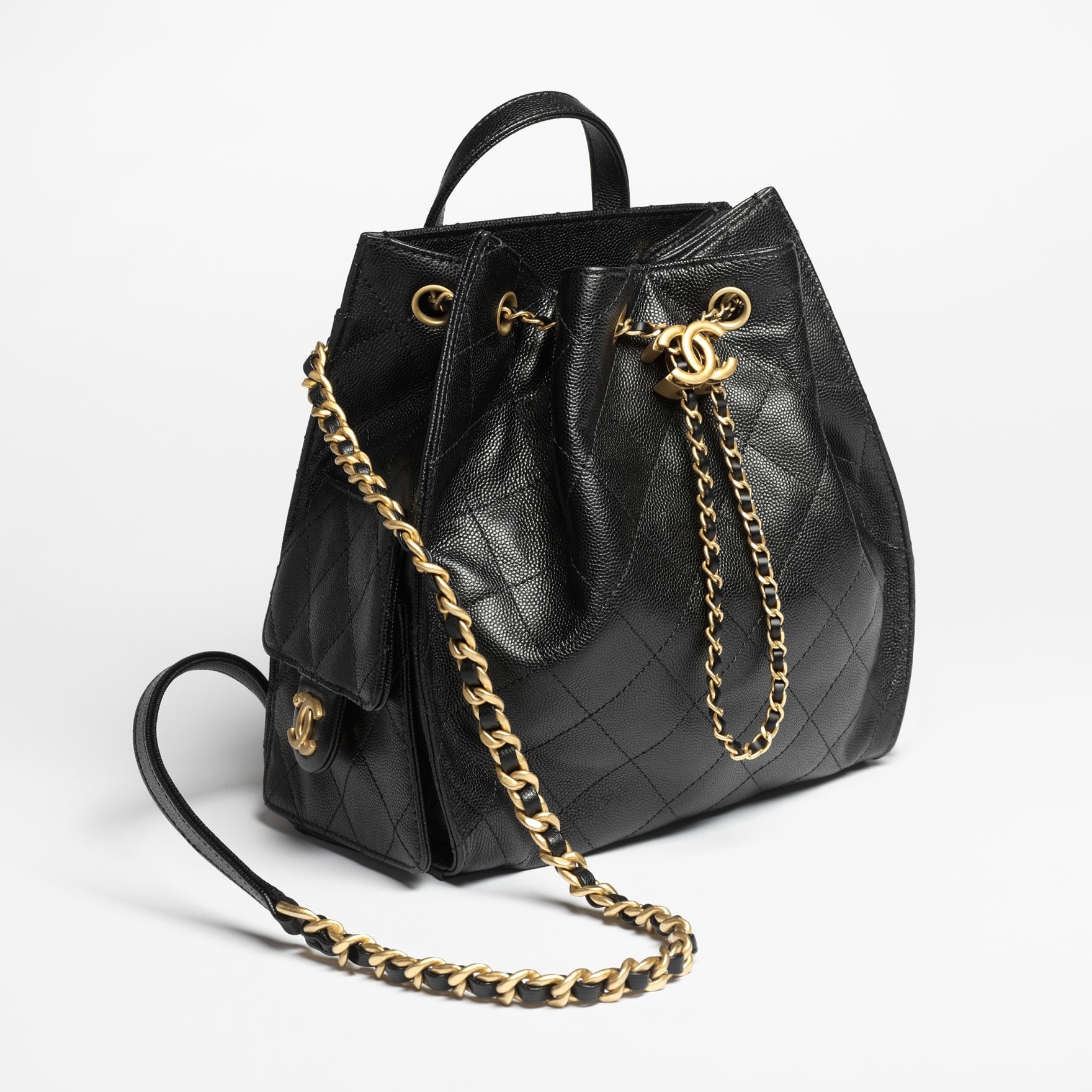 Ch**el 25 Medium Backpack Black For Women 9.1in/23cm AS5600-B20304-94305