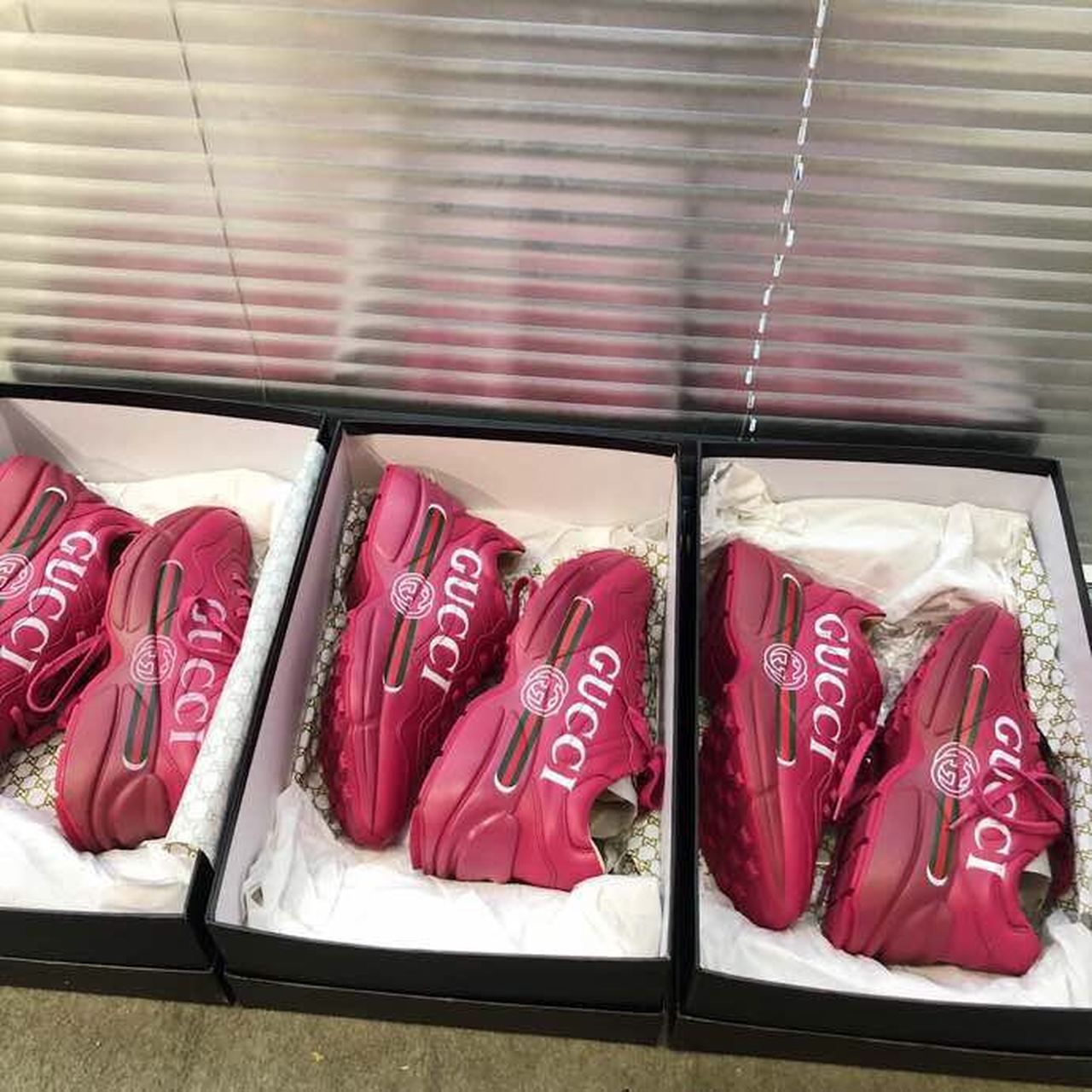 Gvc*1 Women’s Rhyton Gvc*1 Logo Sneaker Pink For Women GG