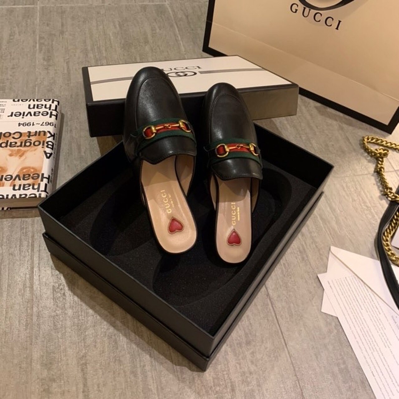 Gvc*1 Women’s Princetown Slipper Black For Women GG 629084 CQXM0 1060