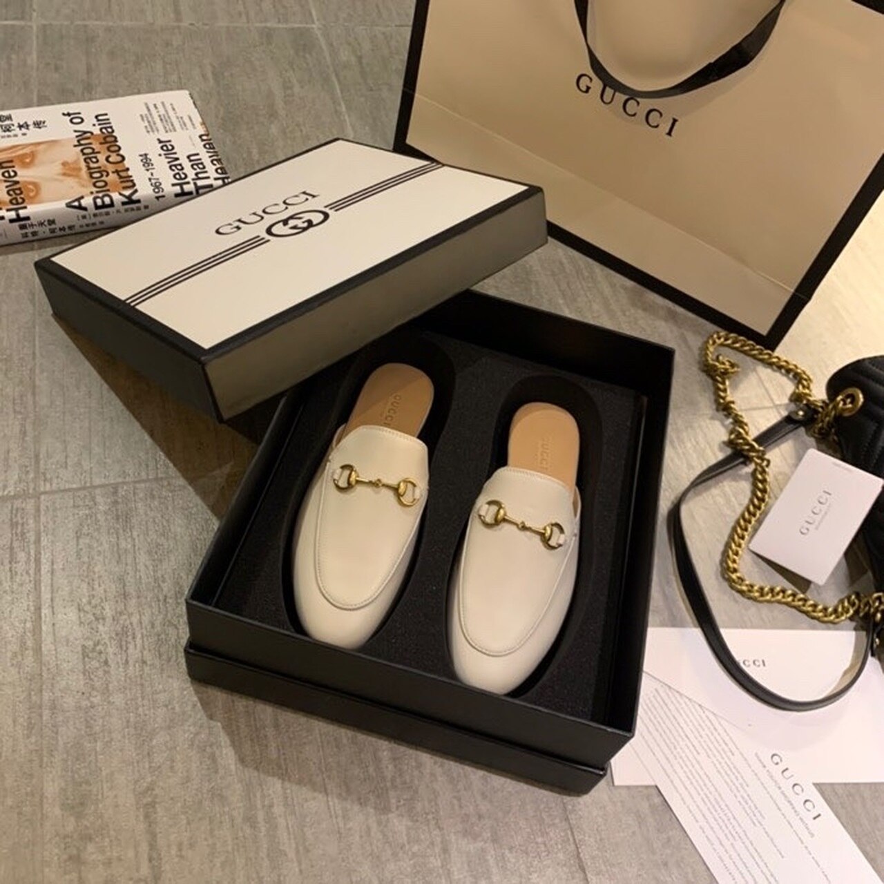 Gvc*1 Women’s Princetown Slipper White For Women GG 423513 C9D00 9022