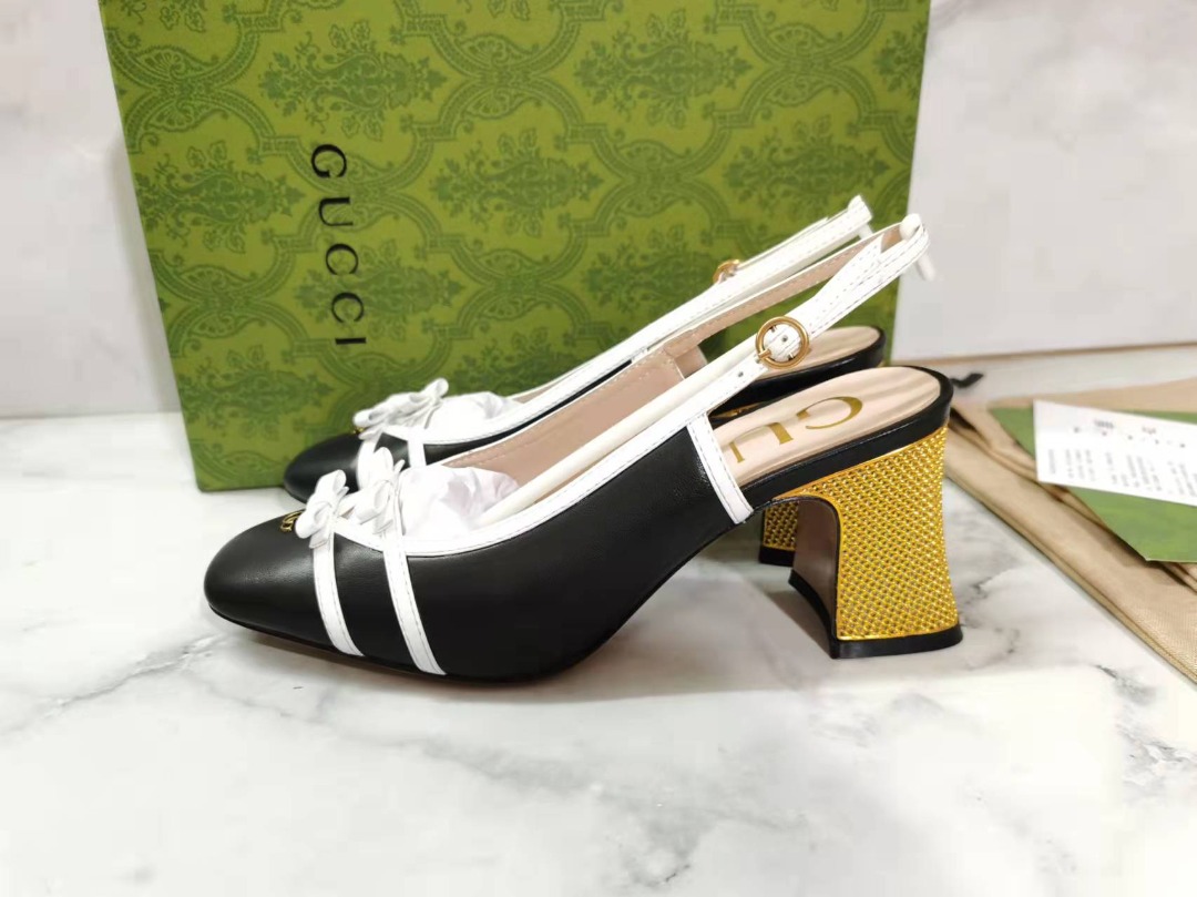 Gvc*1 Women’s Two-Tone Bow Pumps Black For Women GG