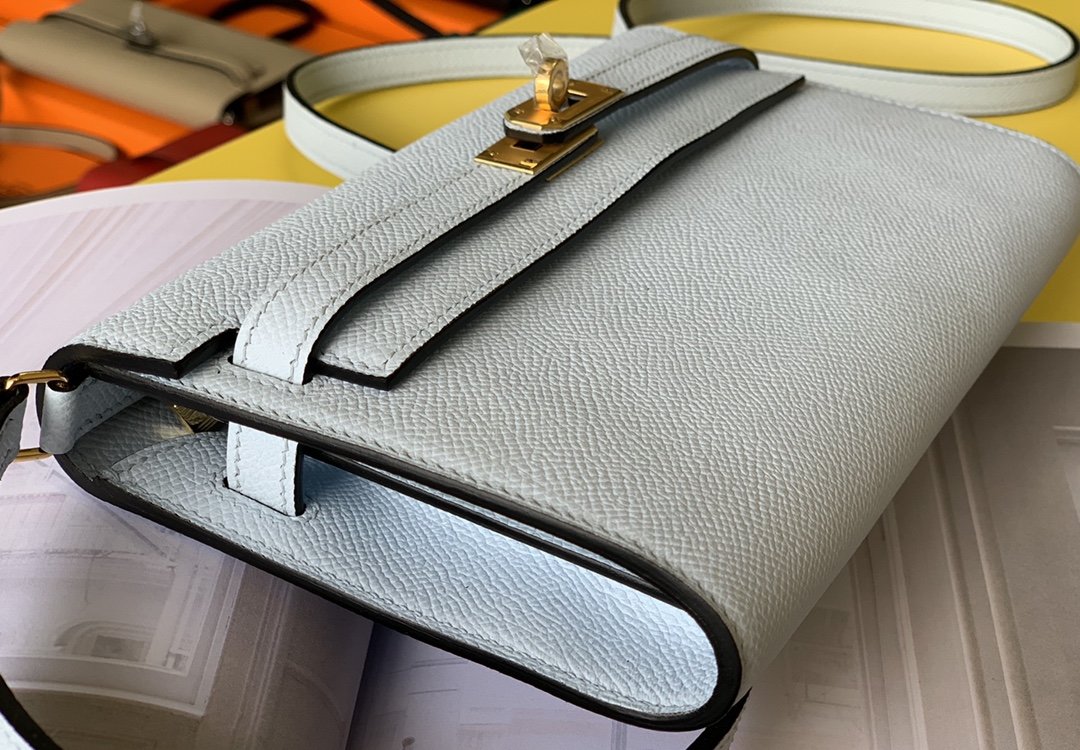 H**me5 Kelly Wallet To Go Woc Epsom White For Women, Women’s Wallet 8.3in/21cm