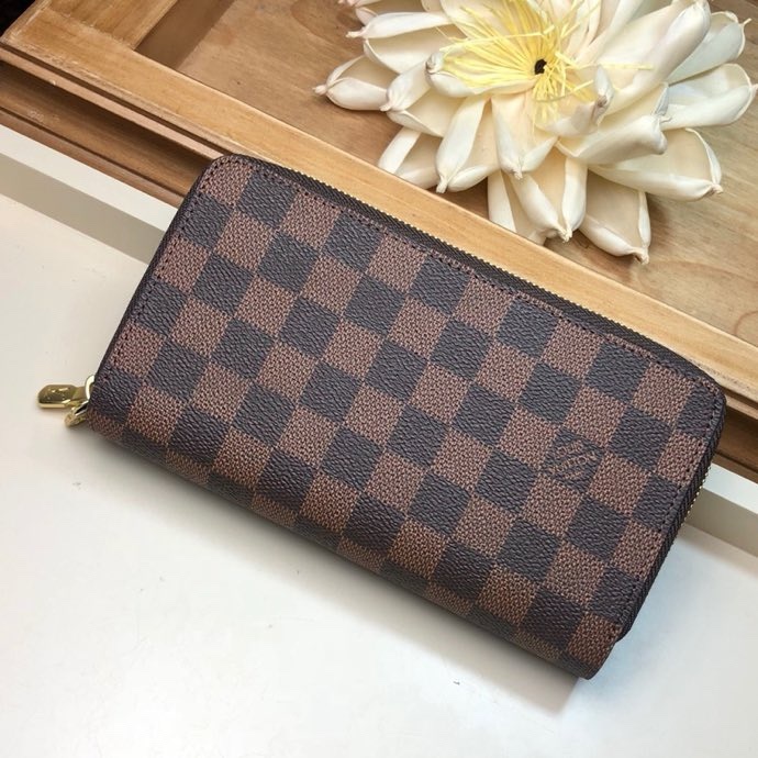 L0vis Vvtt0n Clemence Wallet Damier Ebene Canvas For Women, Women Wallet LV