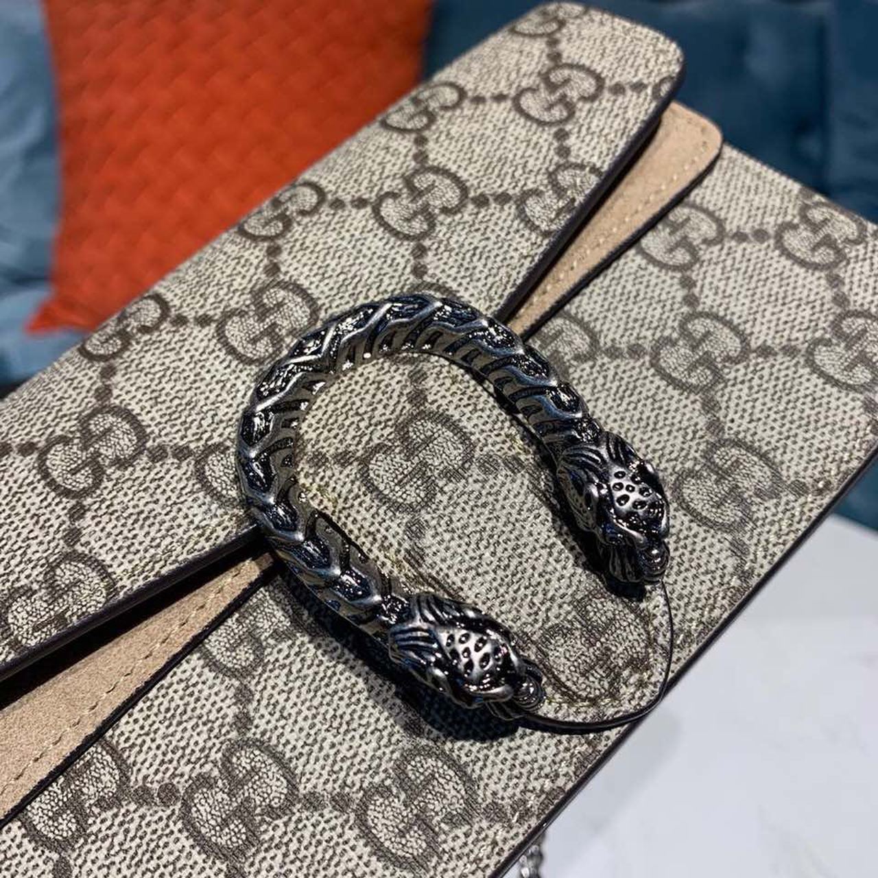 Gvc*1 Dionysus S*per Mini Bag Emerald GG Svp*me Canvas Made Using An Earth-Conscious Process With Taupe Detail For Women 6.5in/16.5cm GG 476432 KHNRN 8642