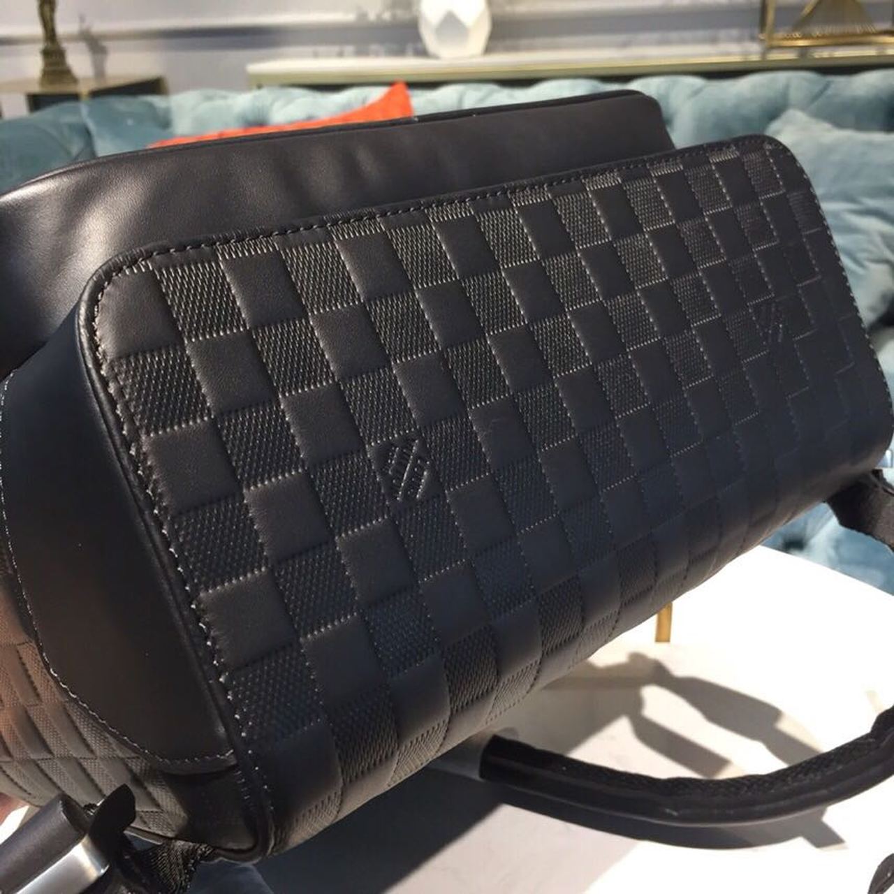 L0vis Vvtt0n Campus Backpack Damier Infini Onyx Silver For Men, Men’s Bags 39cm LV N40306