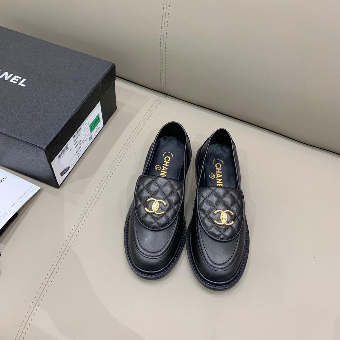 Ch**el Loafers Black For Women, Women’s Shoes G36646