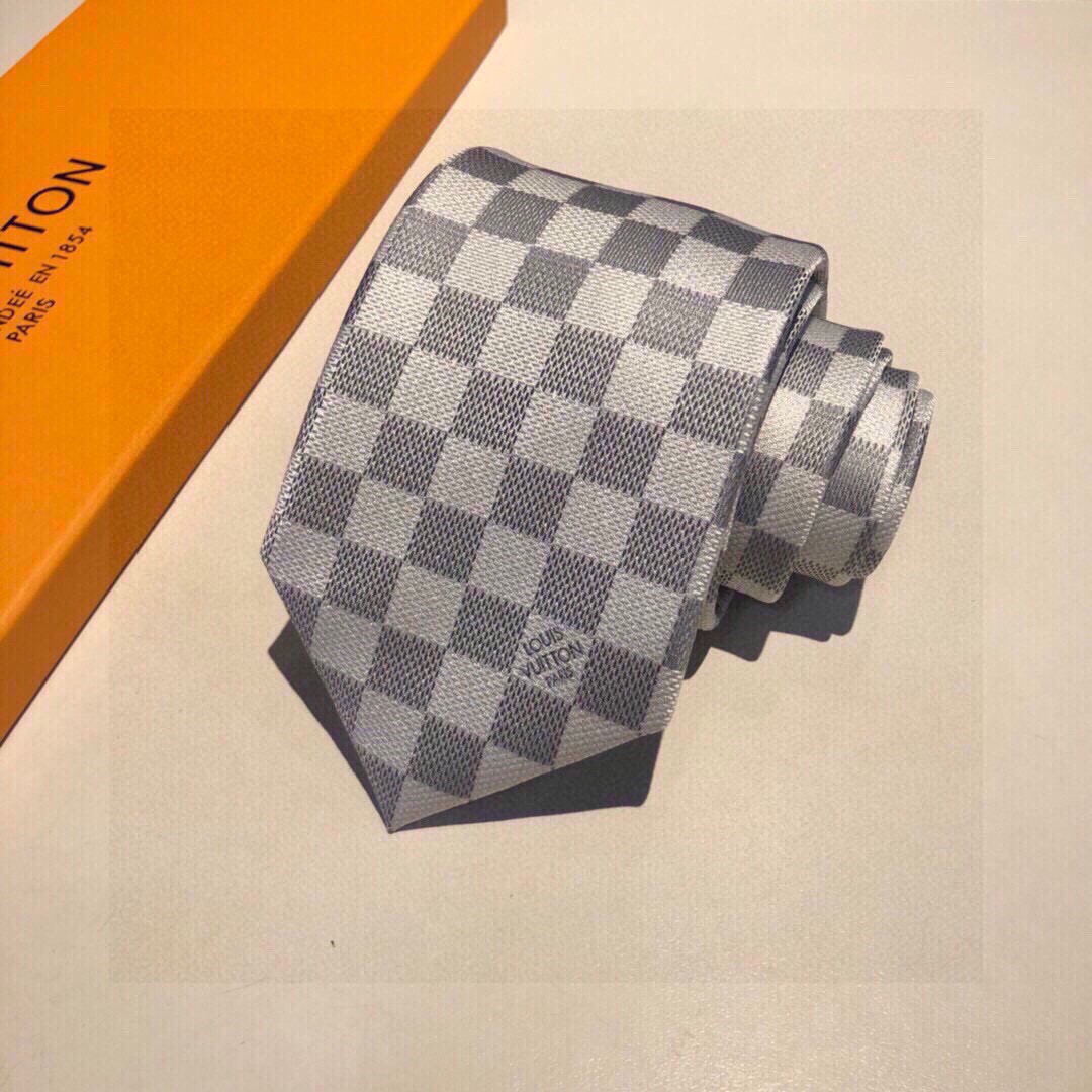 L0vis Vvtt0n Damier Classic Tie Grey LV Men Tie M71214