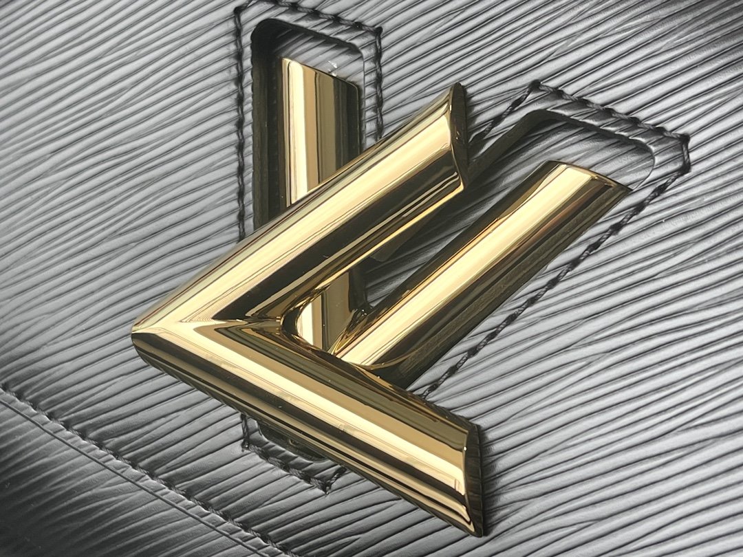 L0vis Vvtt0n Twist MM Monogram Flower Black For Women, Women’s Handbags, Shoulder And Crossbody Bags 9.1in/23cm LV M59402