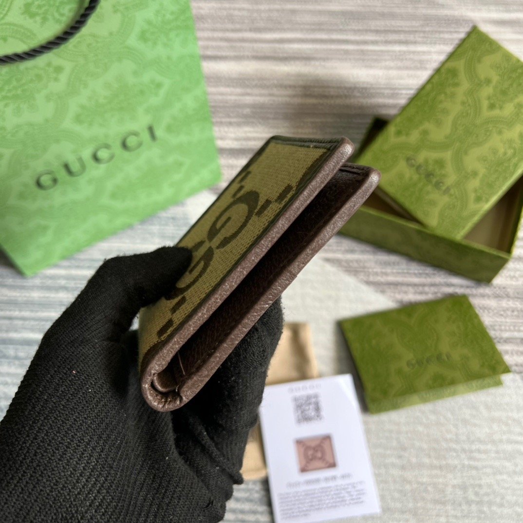 Gvc*1 Jumbo GG Wallet Brown For Men 4.3in/11cm GG 699308 UKMBG 2572