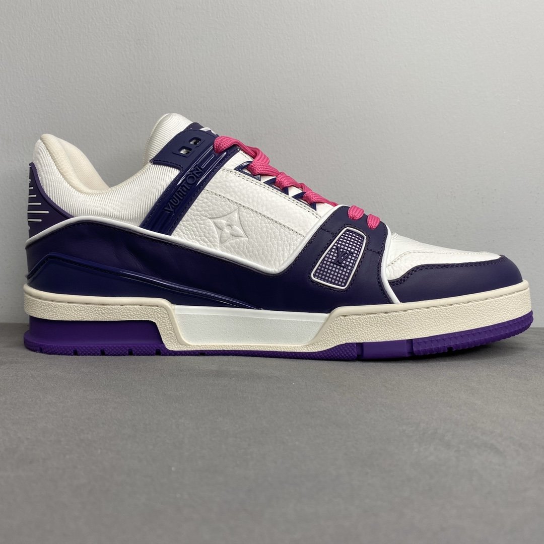 L0vis Vvtt0n Trainer Sneaker Mix Of Materials White/Purple Virgil Abloh For Men LV