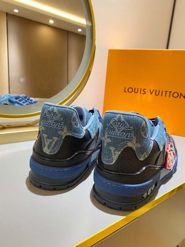 L0vis Vvtt0n Trainer Sneaker Monogram Denim Blue Nigo/Virgil Abloh For Men LV 1A9IQ9