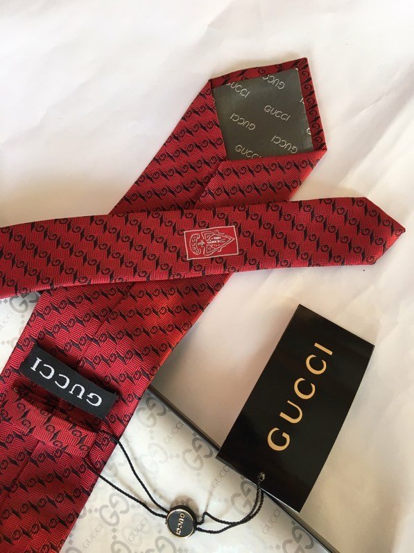 Gvc*1 G Silk Jacquard Tie Red GG Men Tie