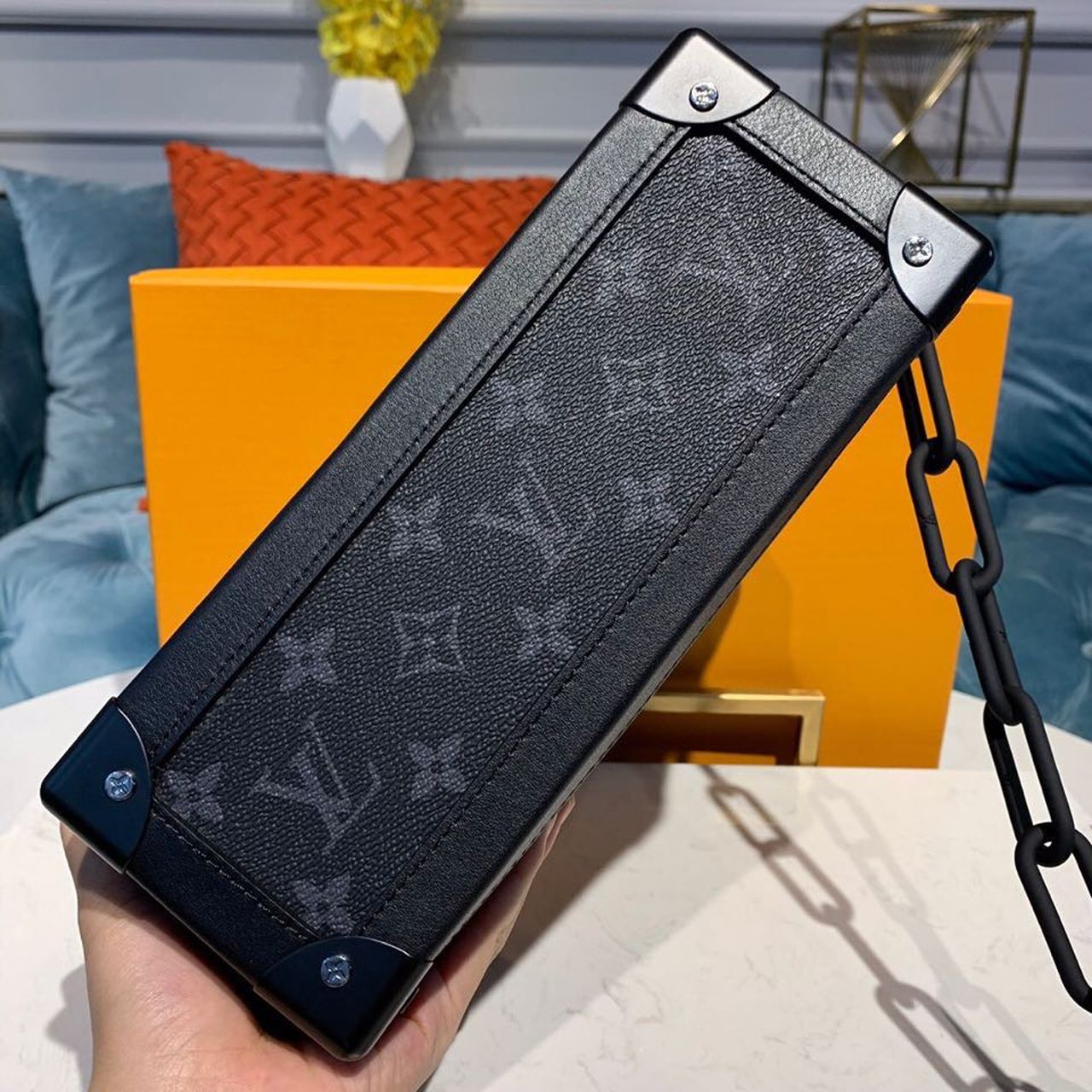 L0vis Vvtt0n Soft Trunk Monogram Eclipse Canvas For Men, Men’s Bags 9.8in/25cm LV M44730