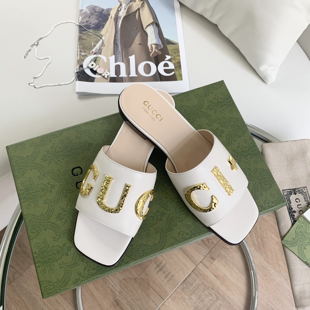 Gvc*1 Women’s ‘Gvc*1’ Slide White For Women GG ‎694858 C9D00 9022