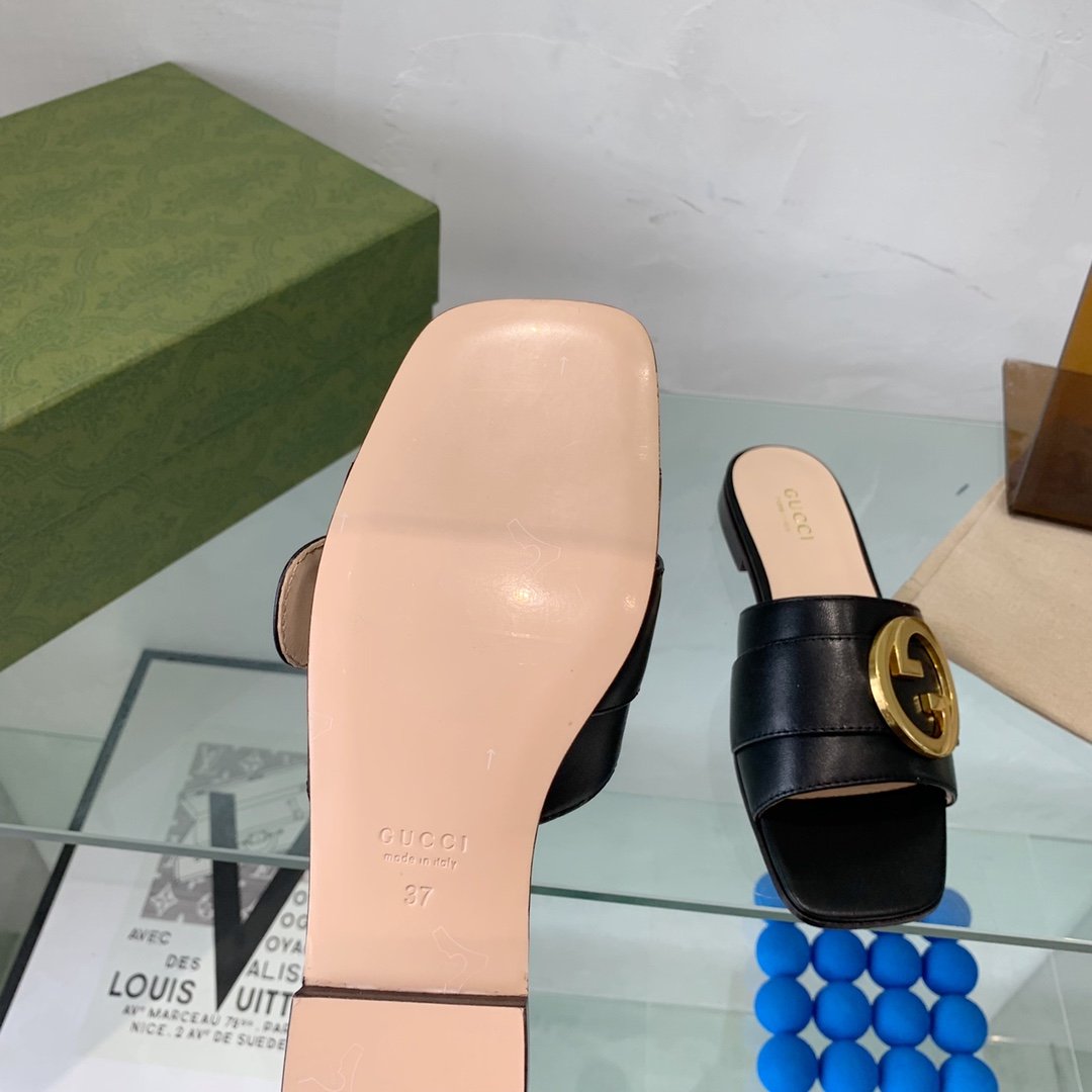 Gvc*1 Blondie Slide Sandal Black For Women GG