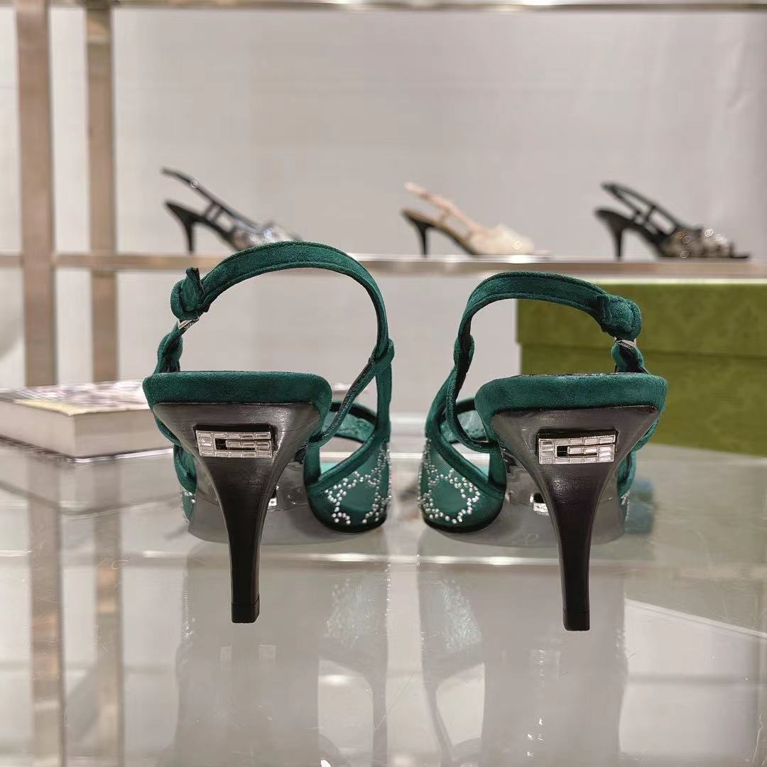 Gvc*1 Women’s GG Slingback Mid-Heel Pump Black For Women GG