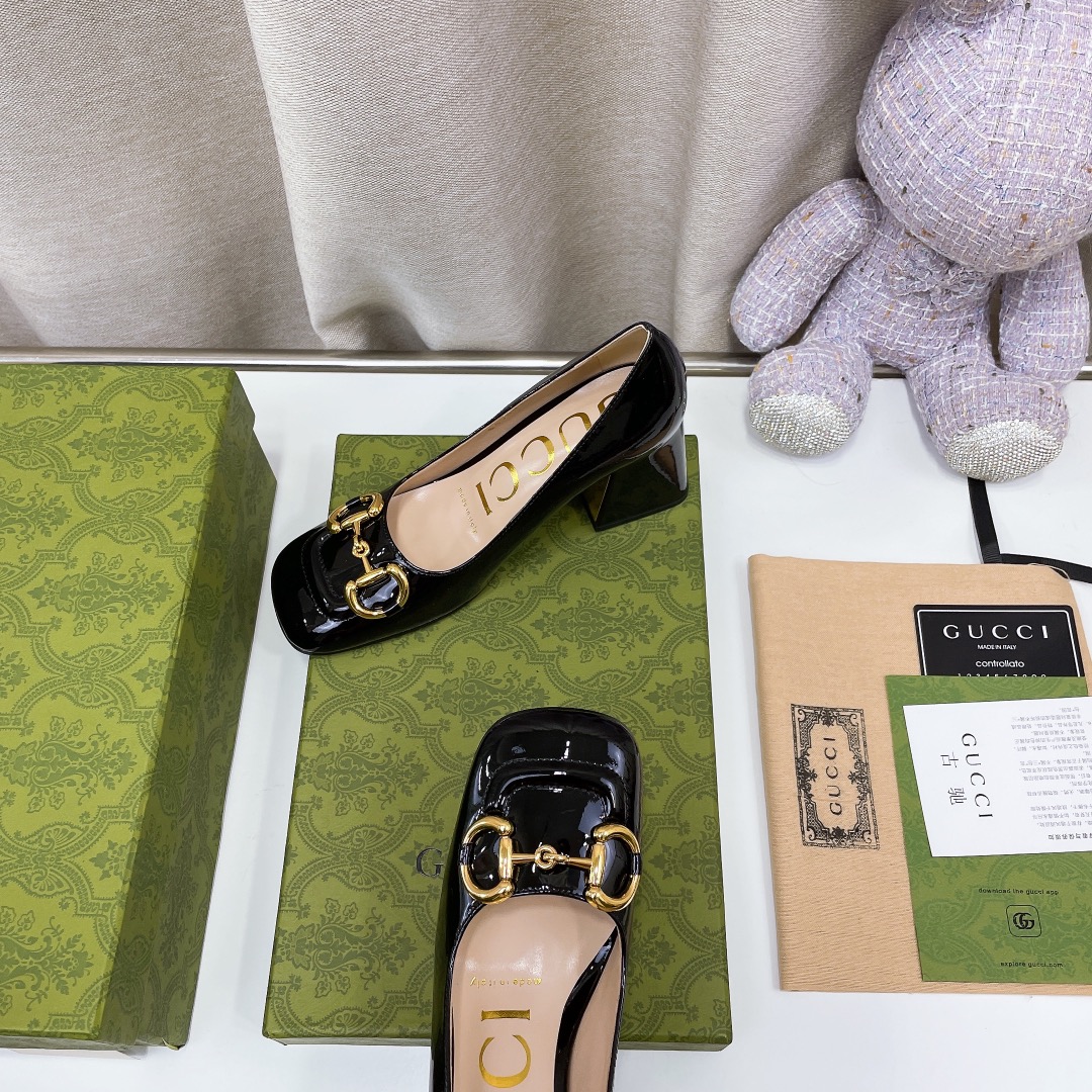 Gvc*1 Women’s Mid-Heel Ballet Flat With Horsebit Black For Women GG