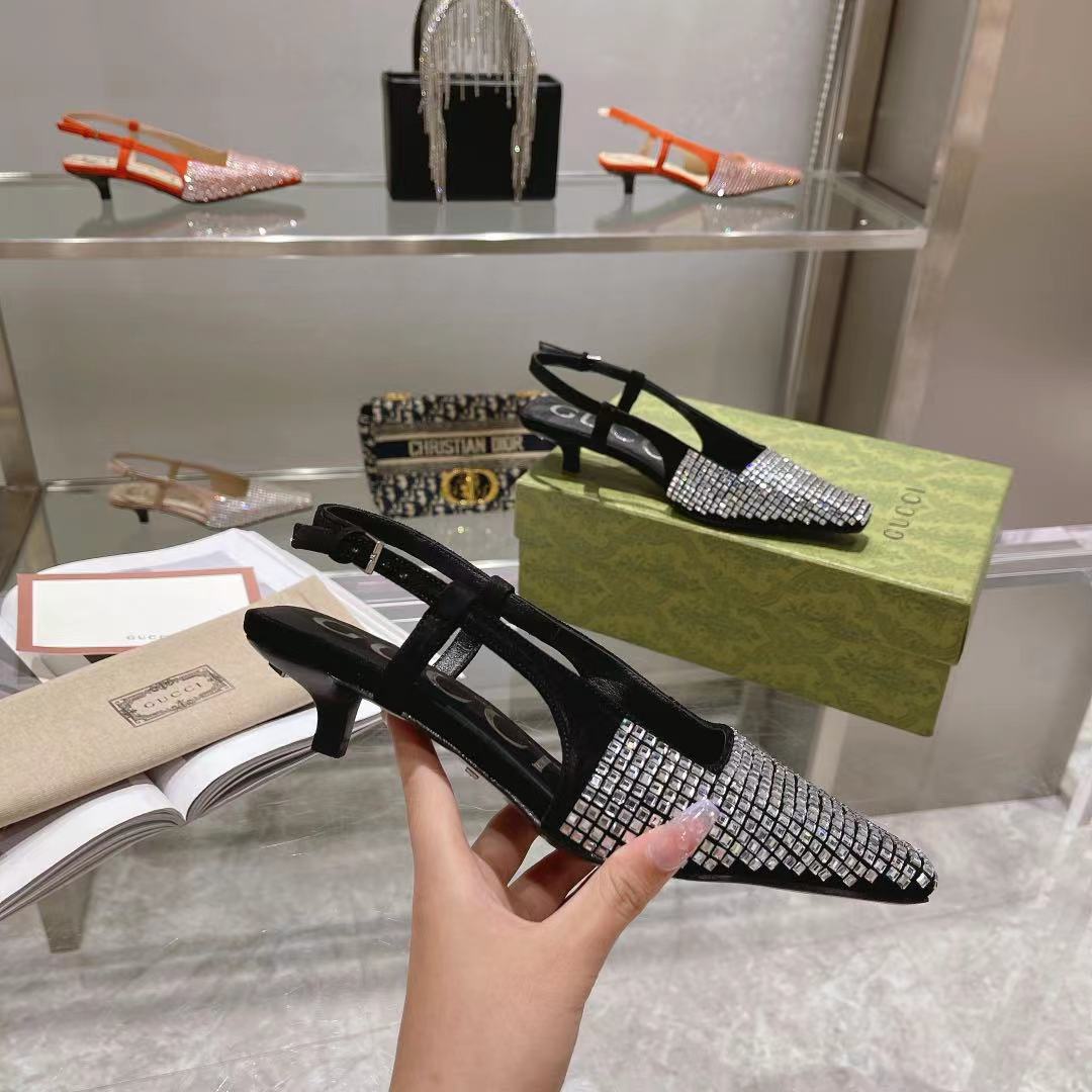 Gvc*1 Women’s GG Slingback Pump Black For Women GG