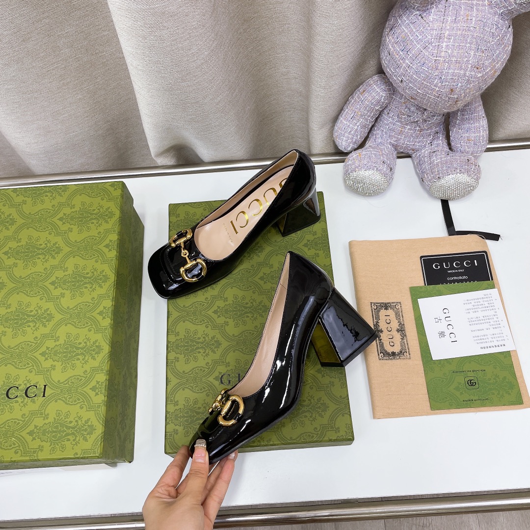 Gvc*1 Women’s Mid-Heel Ballet Flat With Horsebit Black For Women GG