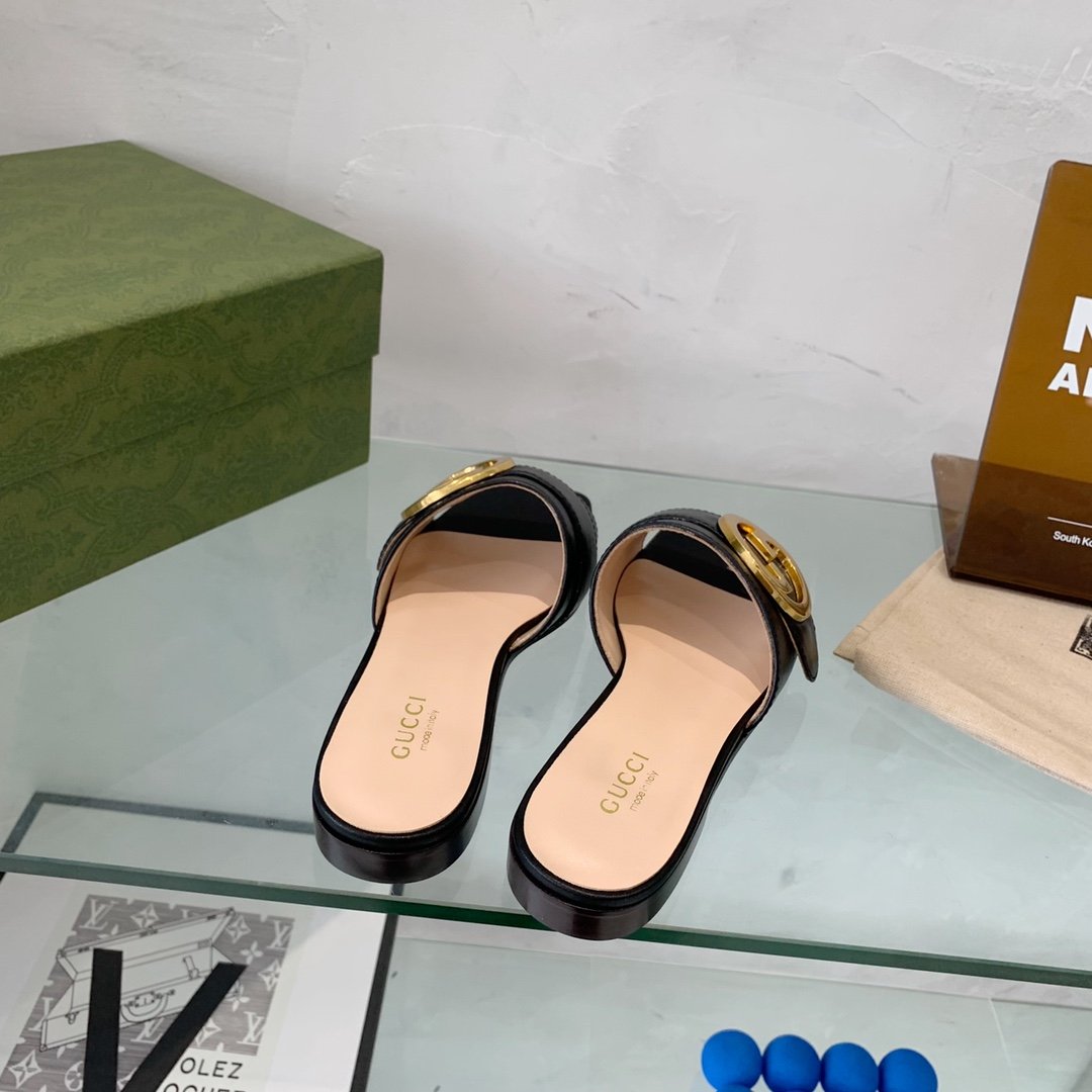 Gvc*1 Blondie Slide Sandal Black For Women GG