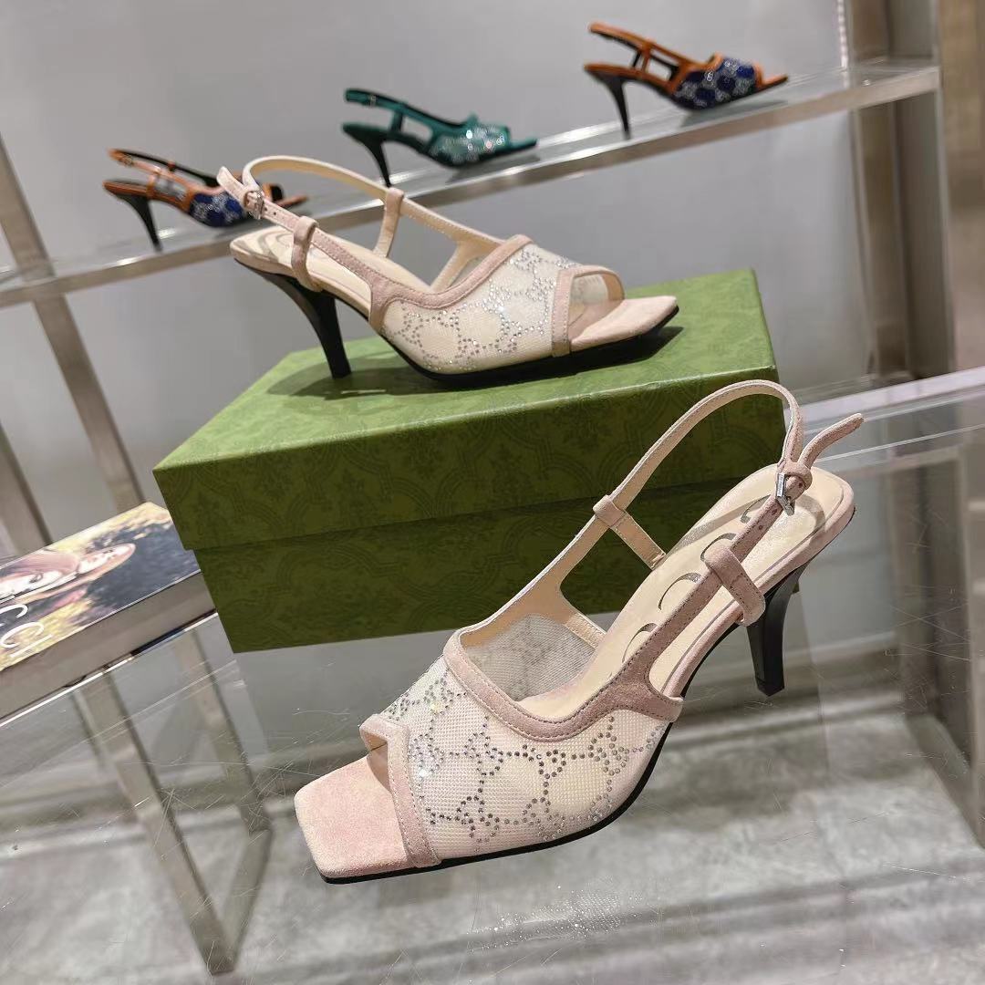 Gvc*1 Women’s GG Slingback Mid-Heel Pump Beige For Women GG