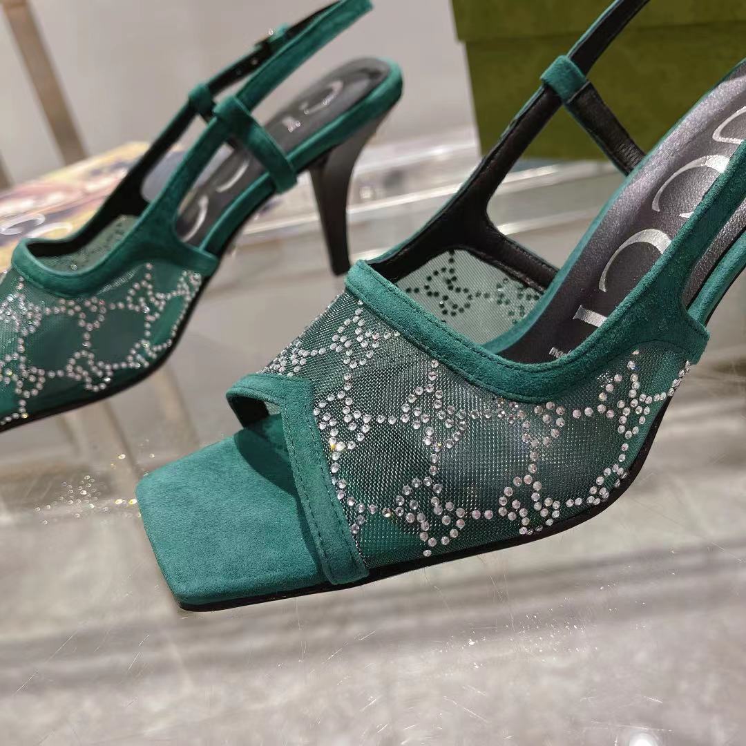 Gvc*1 Women’s GG Slingback Mid-Heel Pump Black For Women GG