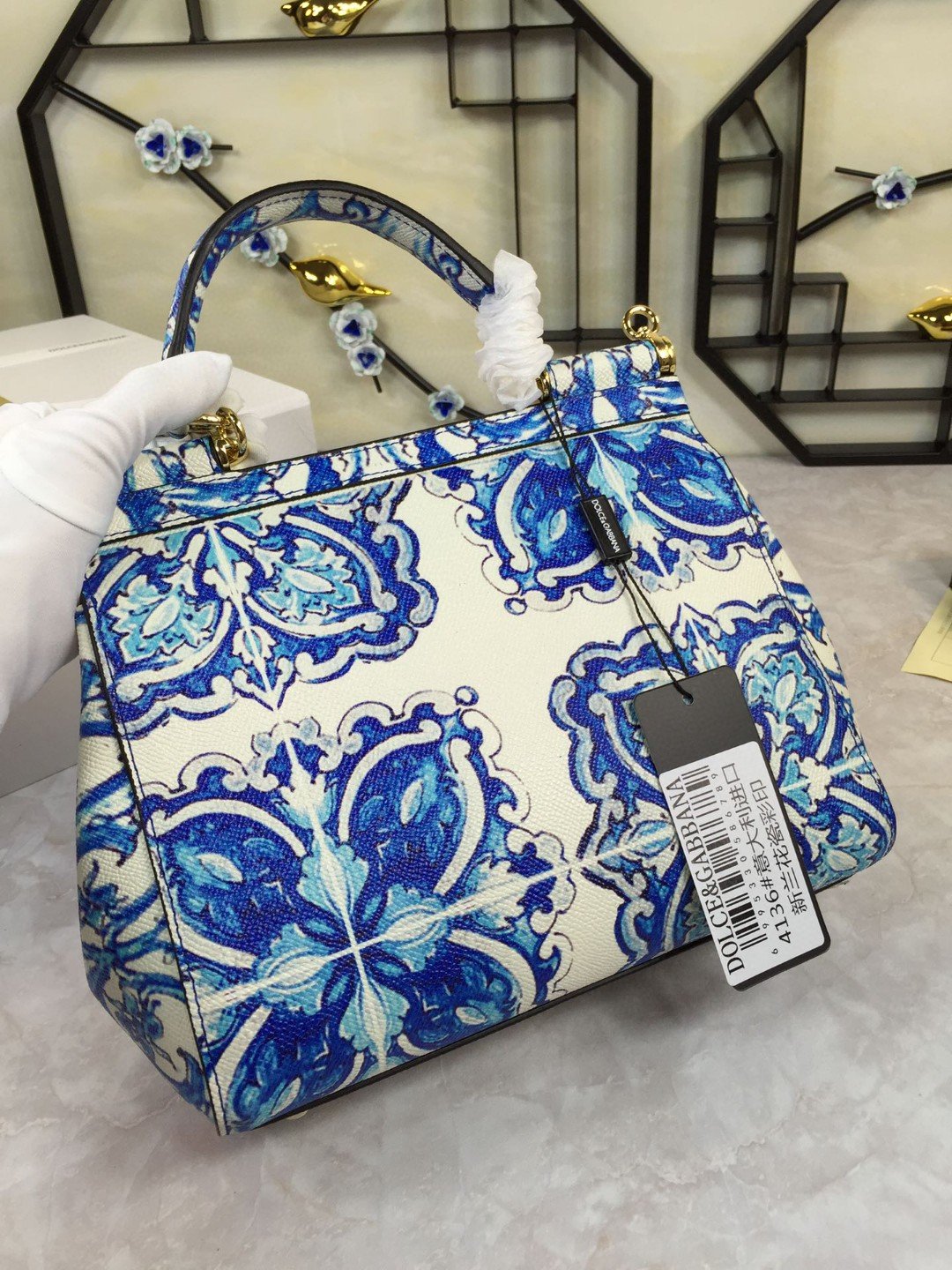 Dolce & Gabbana Medium Sicily Handbag In Dauphine Muticolour For Women 10.2in/26cm DG