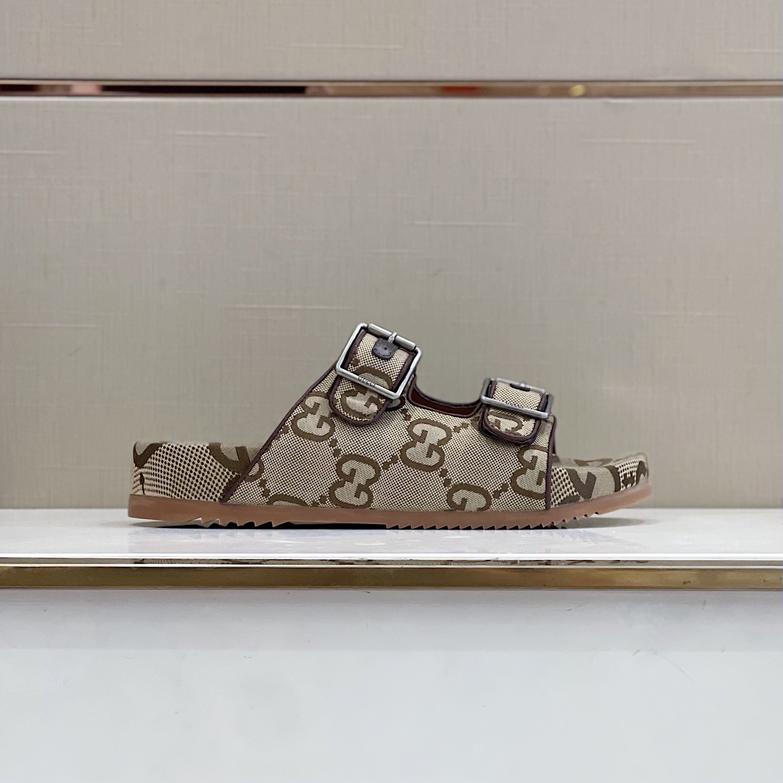 Gvc*1 Women’s Slide Sandal With Straps Beige For Women GG