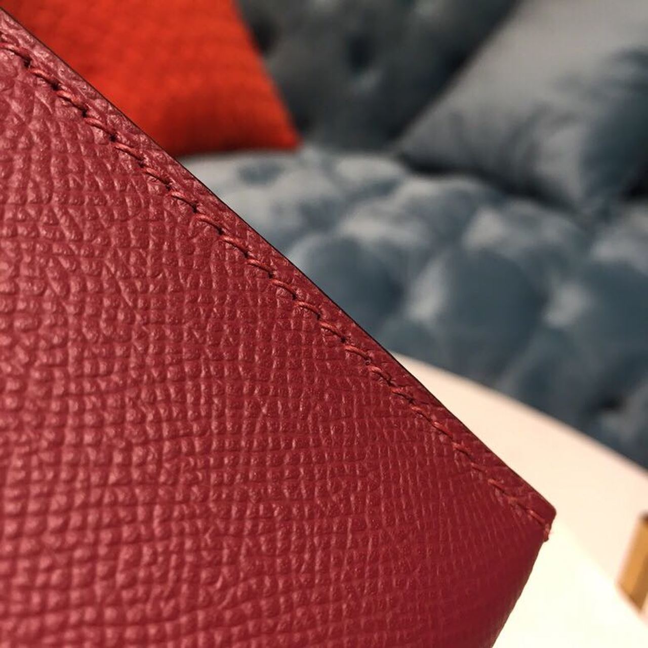 H**me5 Mini Kelly Burgundy For Women Gold Toned Hardware 7.5in/19cm