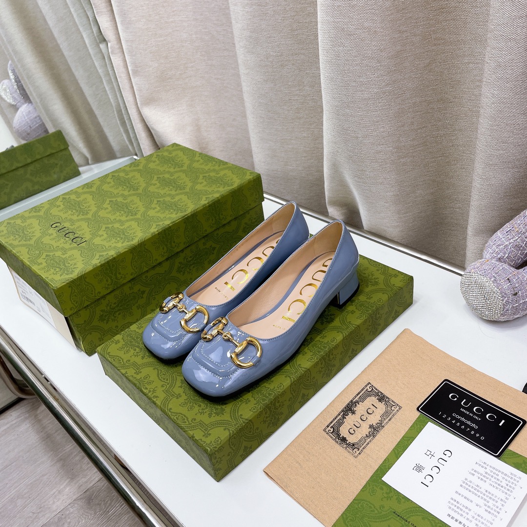 Gvc*1 Women’s Ballet Flat With Horsebit Jade Green For Women GG