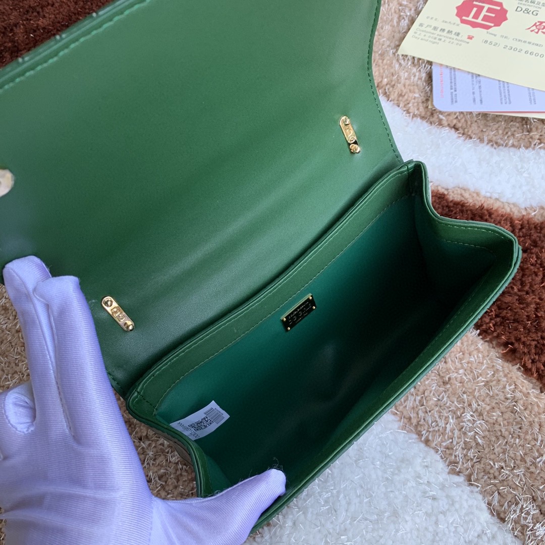 Dolce & Gabbana DG Girls Cross Body Bag Dark Green For Women 8.3in/21cm DG