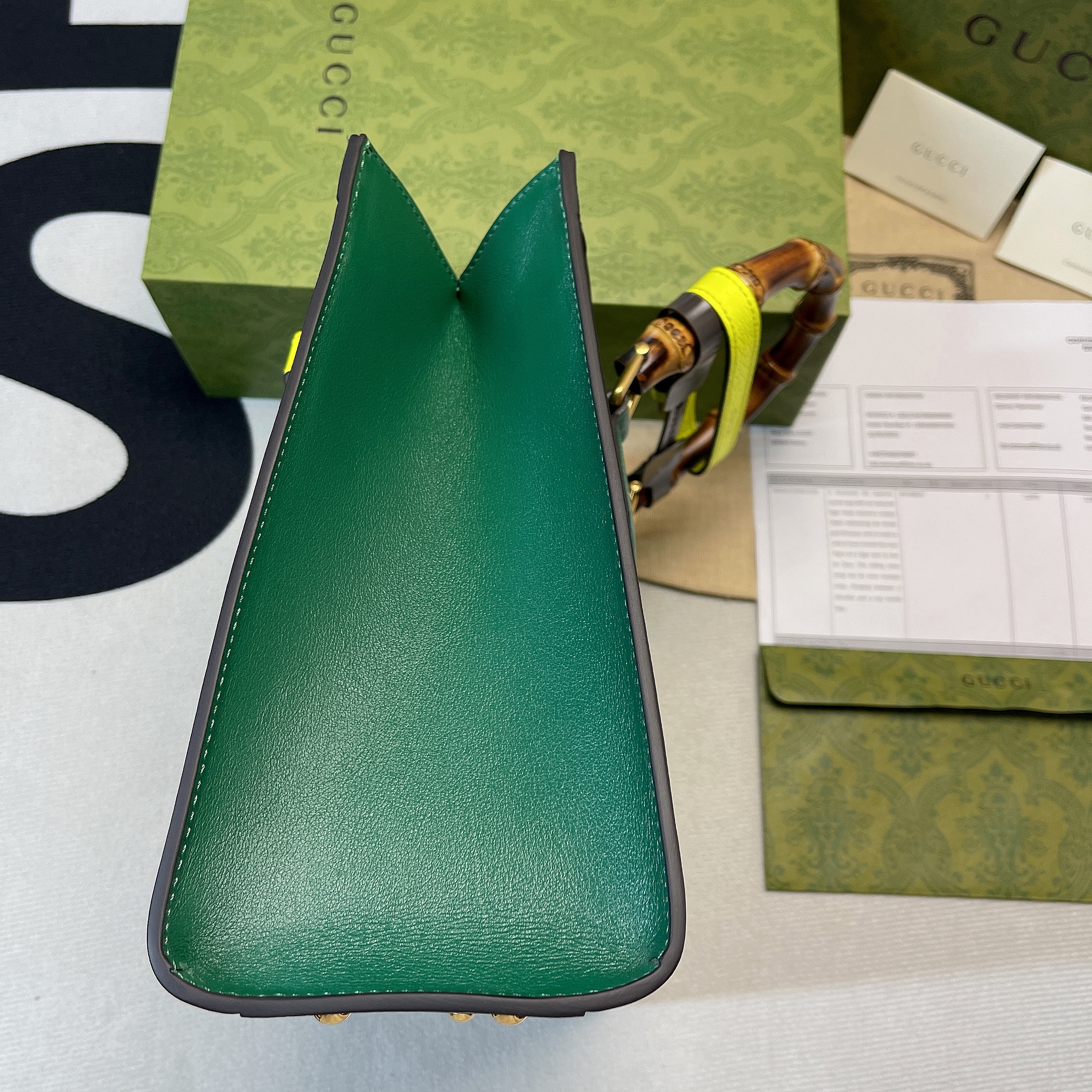 Gvc*1 Diana Medium Tote Bag Green For Women, Women’s Bags 11in/27cm GG ‎