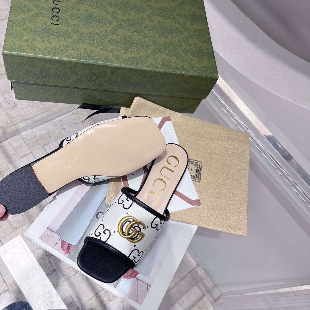 Gvc*1 Women’s GG Raffia Effect Slide Black For Women GG